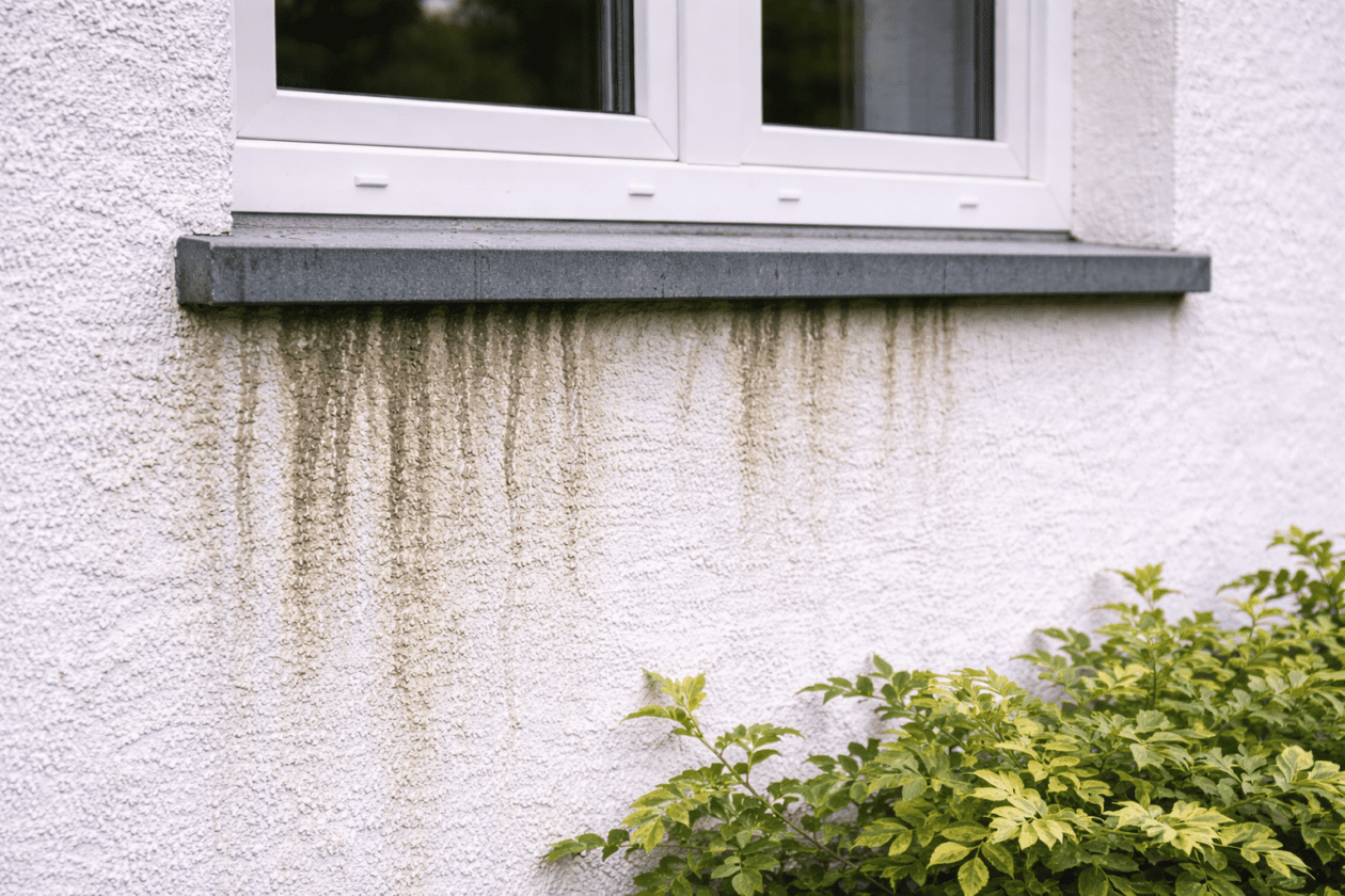 Fassaadi puhastus vihmavee jäljed
